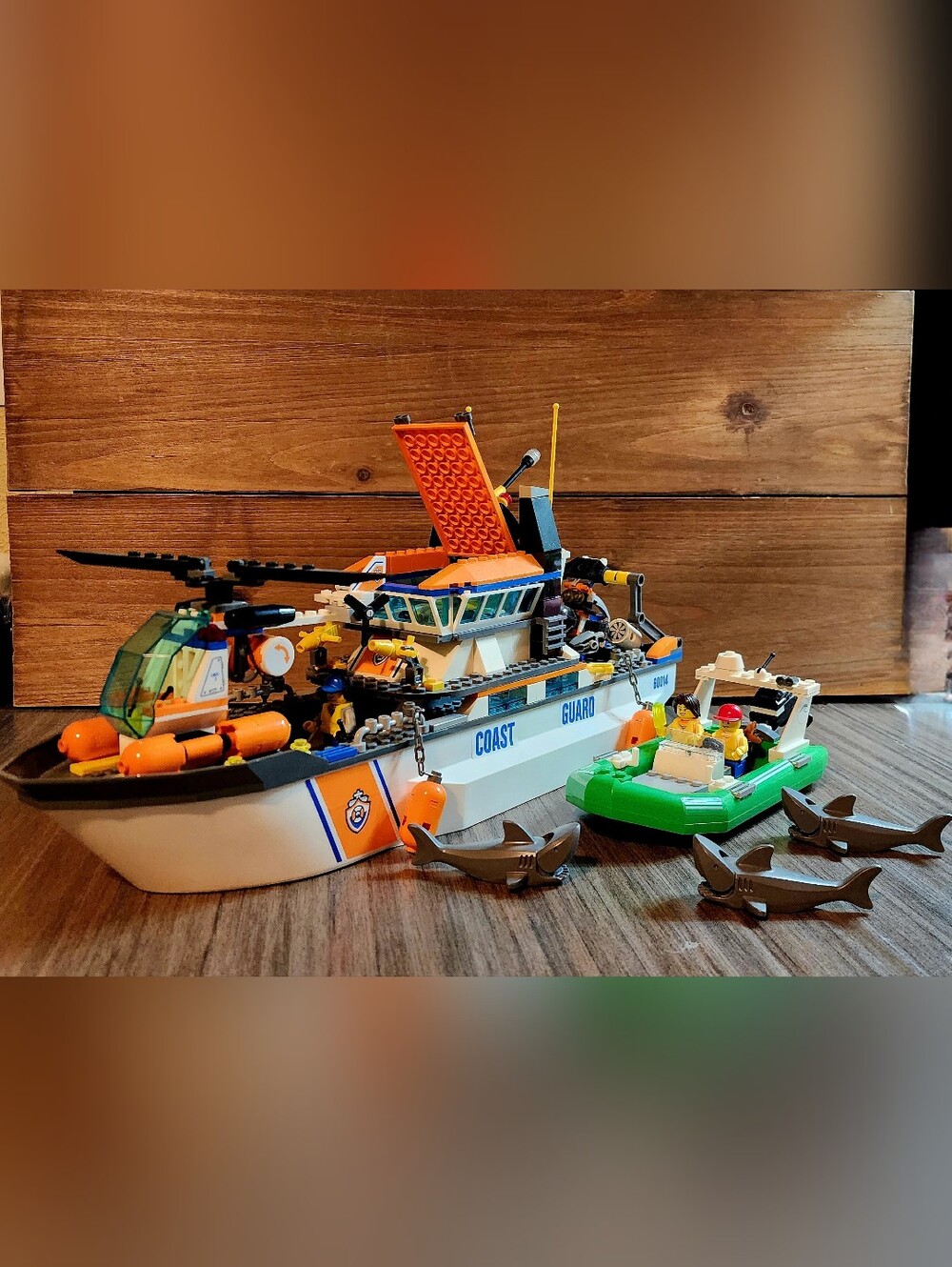 💥 LEGO City 60014 Coast Guard Patrol Vessel Helicopter & Sub Lot 💥